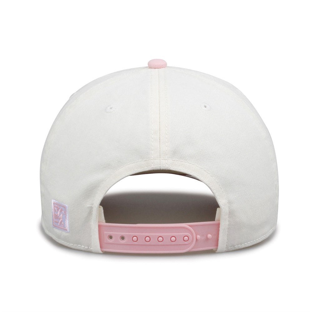 The Game Gb523 Twill 5 Panel 2 Tone Cap - Ivory Pink