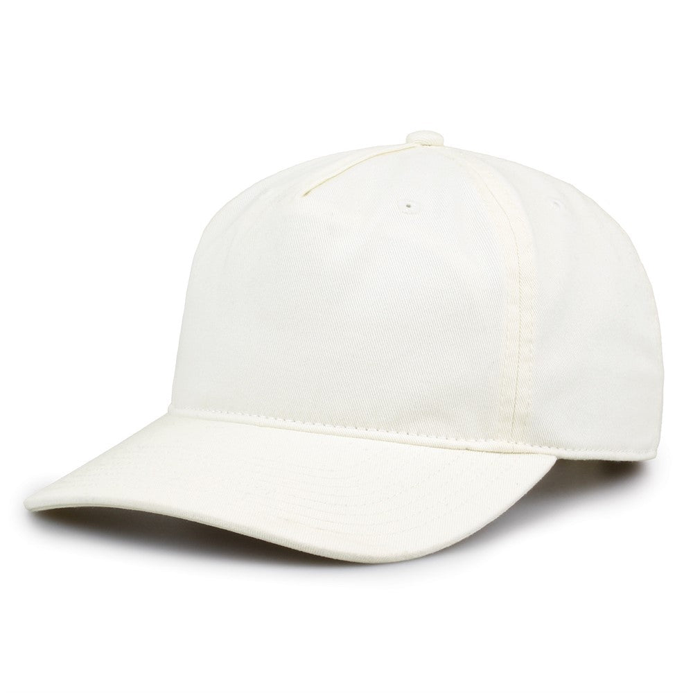 The Game Gb523 Twill 5 Panel 2 Tone Cap - Ivory