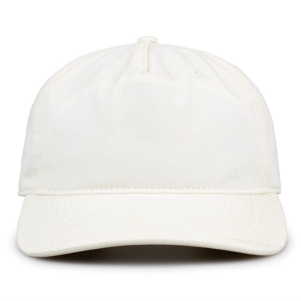 The Game Gb523 Twill 5 Panel 2 Tone Cap - Ivory