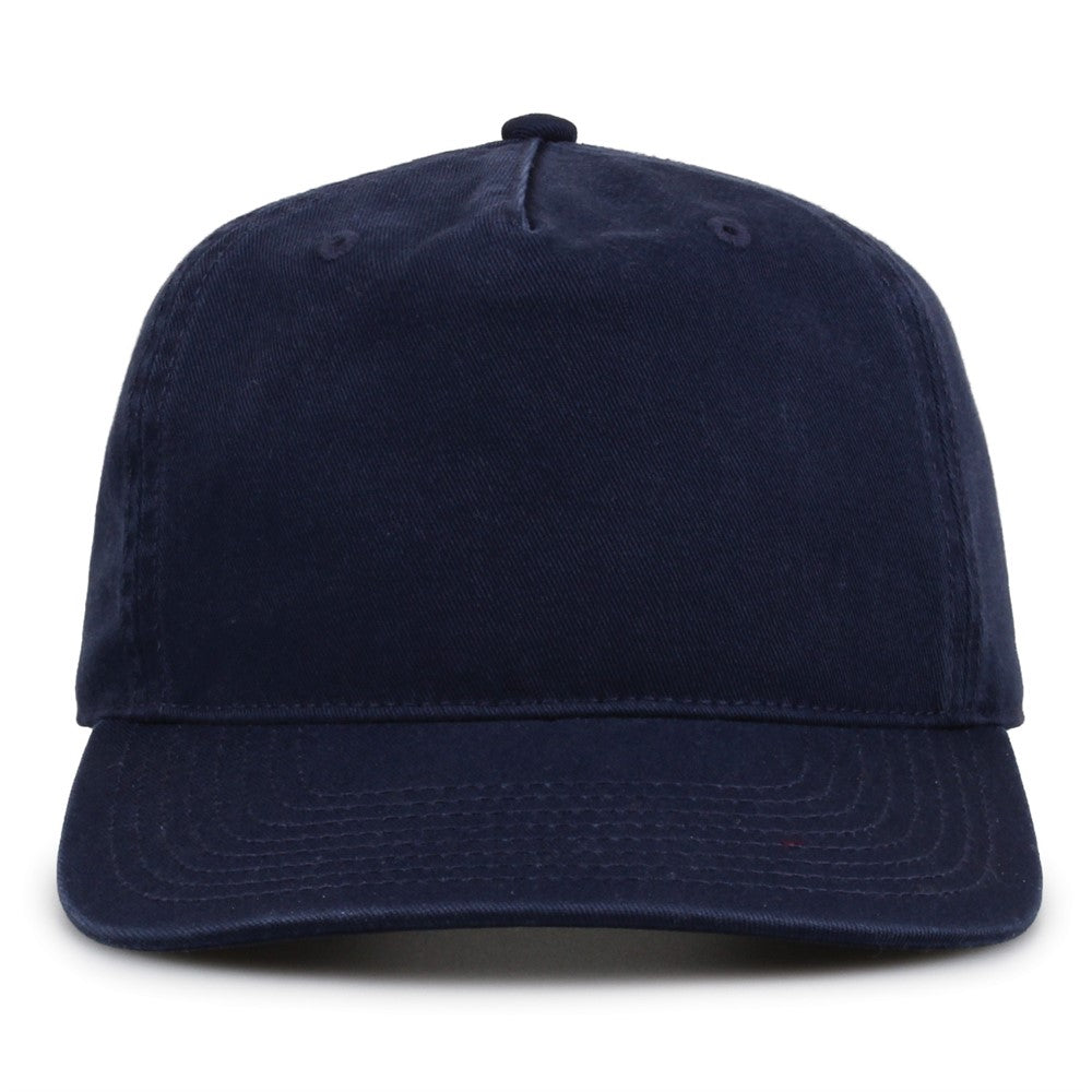 The Game Gb523 Twill 5 Panel 2 Tone Cap - Navy
