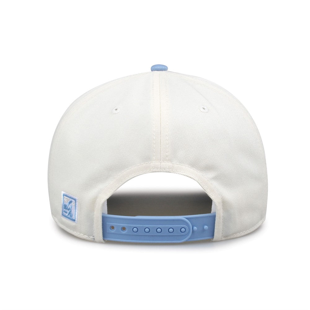 The Game Gb525 5 Panel Twill Cap - Ivory Columbia Blue