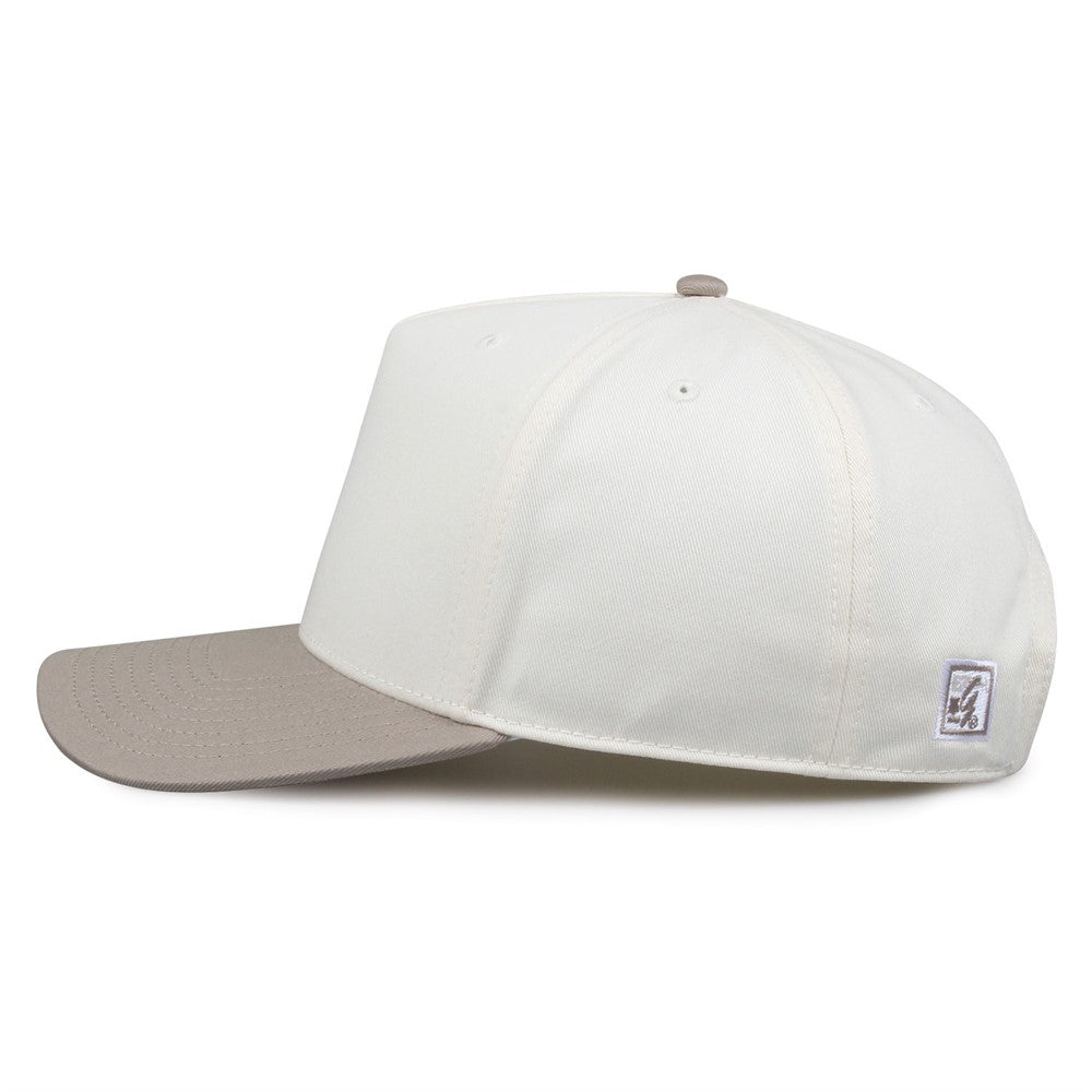 The Game Gb525 5 Panel Twill Cap - Ivory Khaki