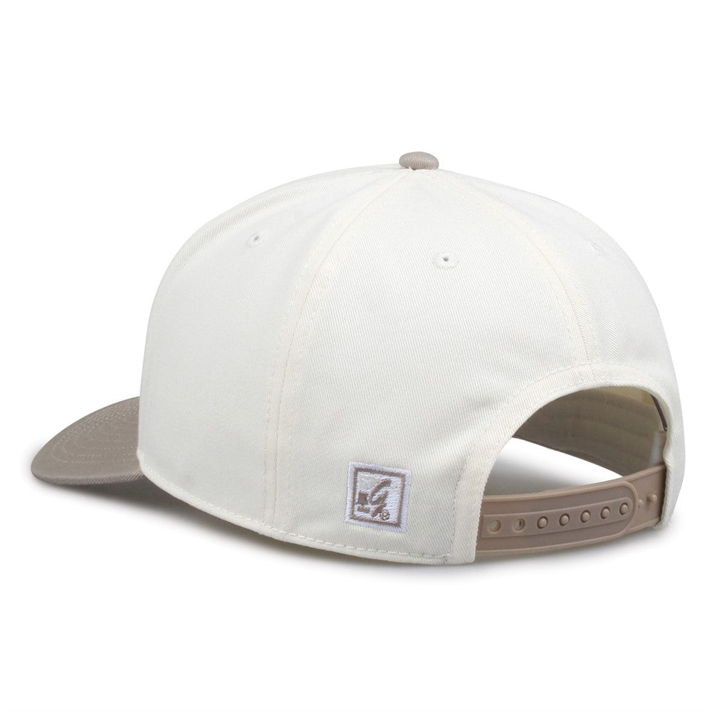 The Game Gb525 5 Panel Twill Cap - Ivory Khaki