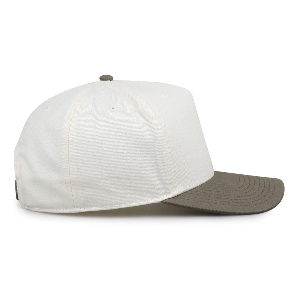 The Game Gb525 5 Panel Twill Cap - Ivory Light Olive
