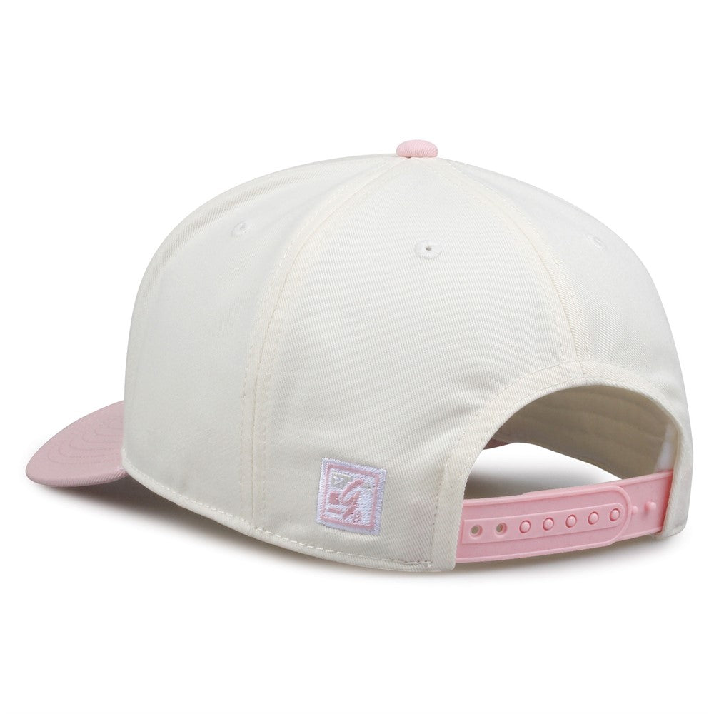 The Game Gb525 5 Panel Twill Cap - Ivory Pink