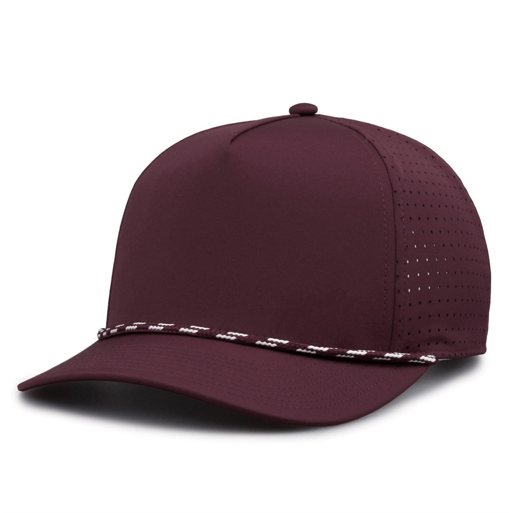 The Game Gb530 5 Panel Perforated Gamechanger Cap - Dark Maroon