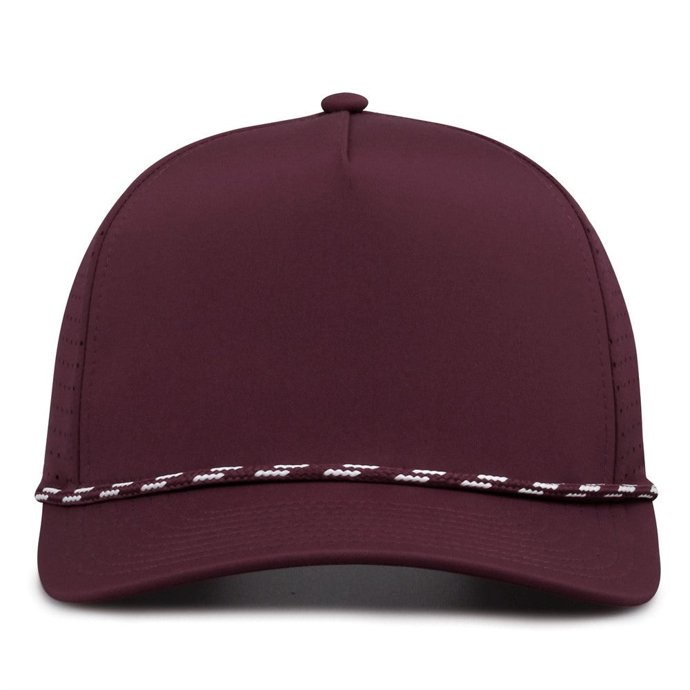 The Game Gb530 5 Panel Perforated Gamechanger Cap - Dark Maroon