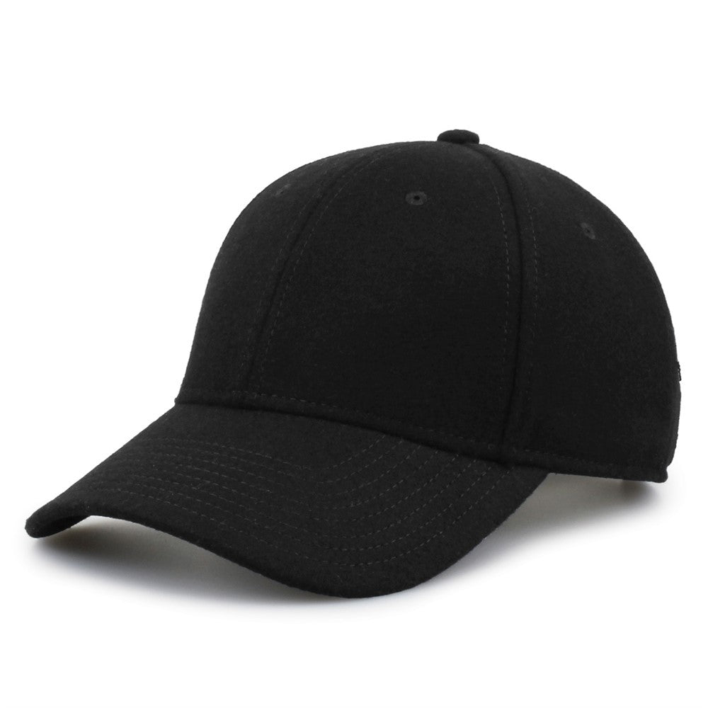 The Game Gb555 Wool with Leather Strap Cap - Black