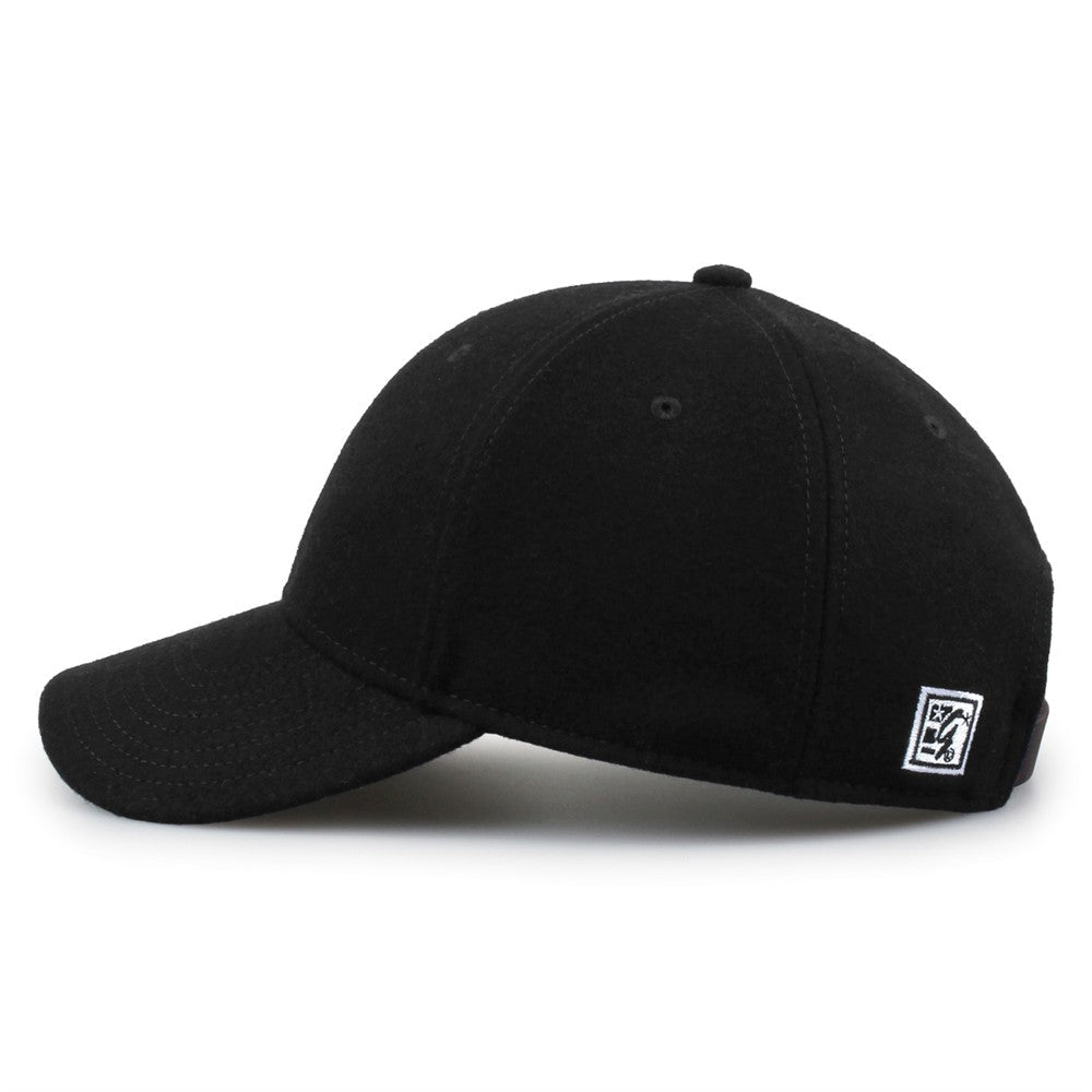 The Game Gb555 Wool with Leather Strap Cap - Black