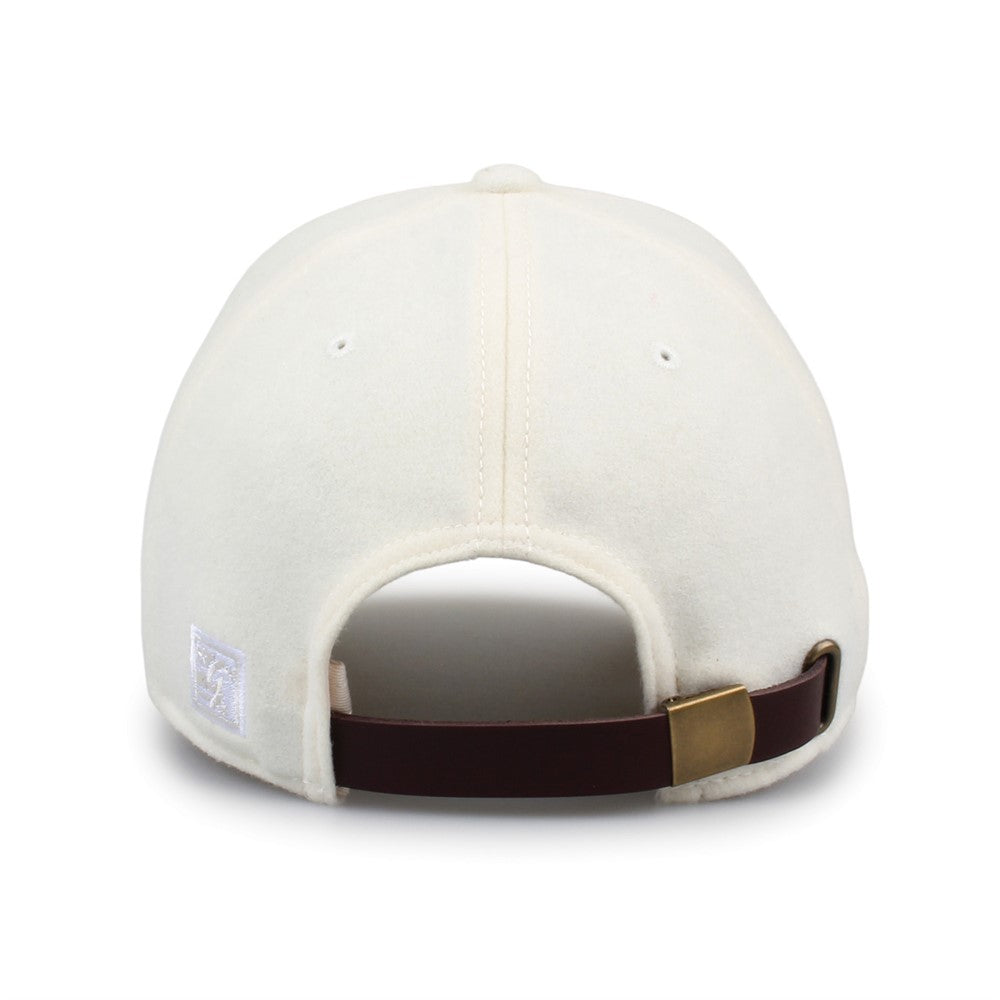 The Game Gb555 Wool with Leather Strap Cap - Ivory