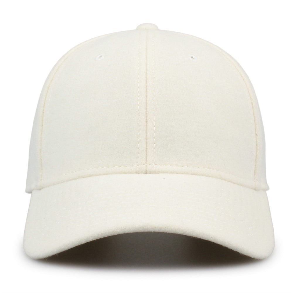 The Game Gb555 Wool with Leather Strap Cap - Ivory
