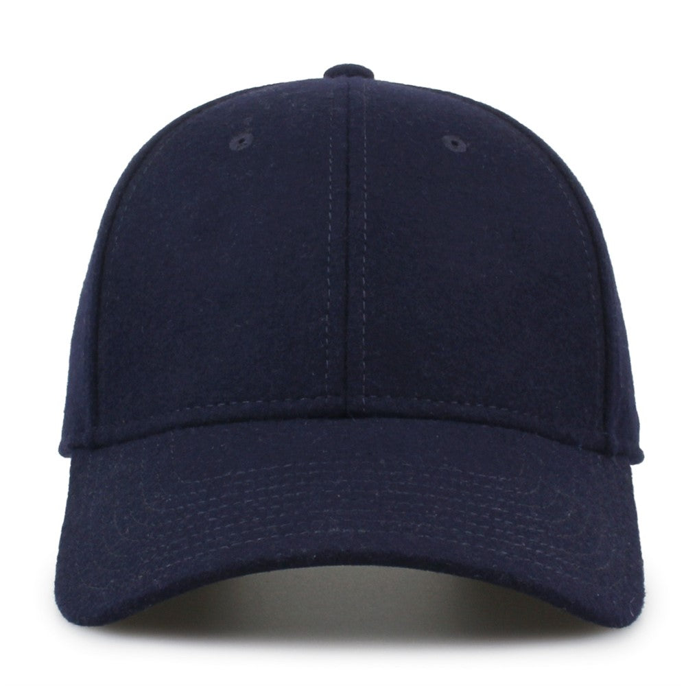 The Game Gb555 Wool with Leather Strap Cap - Navy