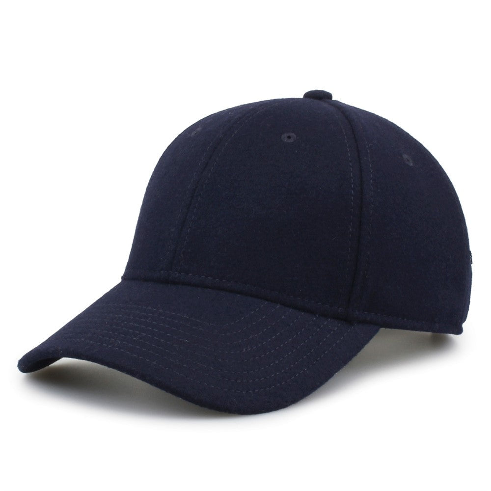 The Game Gb555 Wool with Leather Strap Cap - Navy