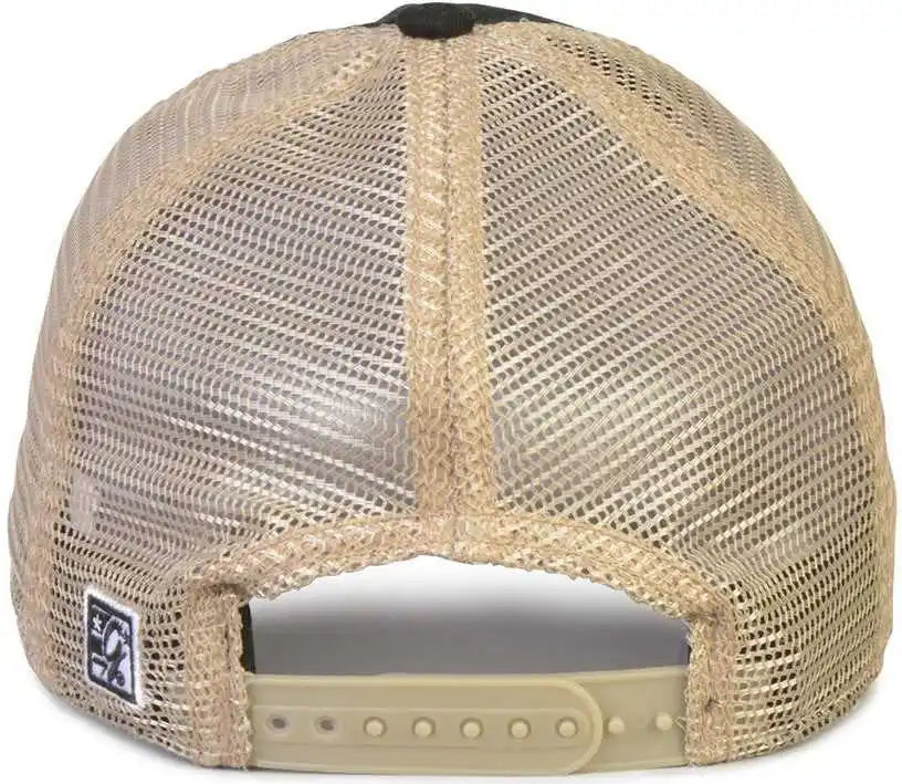 The Game Gb880 Soft Trucker Cap Black Khaki Sand / one Size Fits Morst