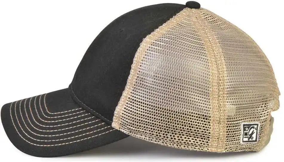 The Game Gb880 Soft Trucker Cap Black Khaki Sand / one Size Fits Morst