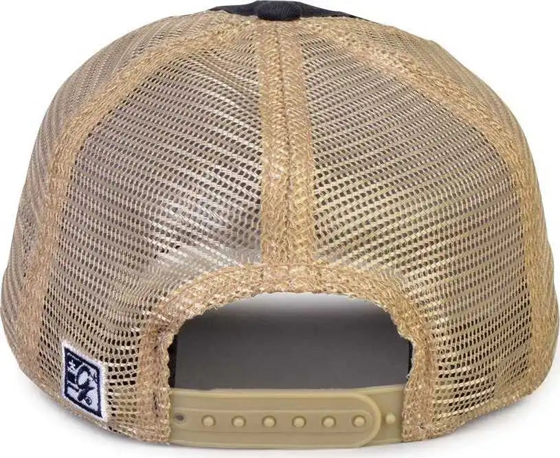 The Game Gb880 Soft Trucker Cap Black Khaki Sand / one Size Fits Morst