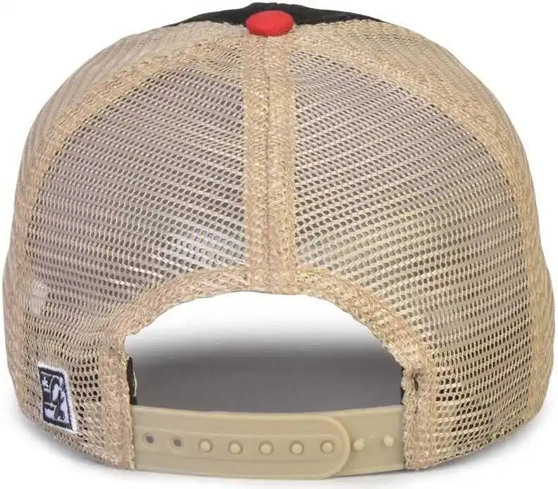 The Game Gb880 Soft Trucker Cap Black Vintage Red / one Size Fits Most