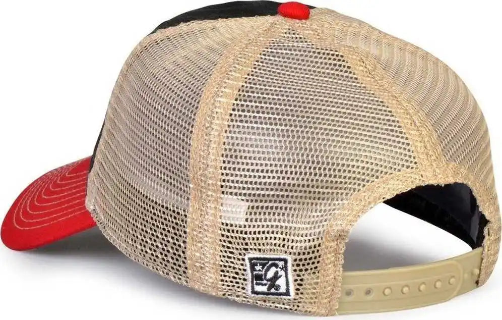 The Game Gb880 Soft Trucker Cap Black Vintage Red / one Size Fits Most