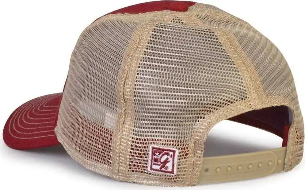 The Game Gb880 Soft Trucker Cap Cardinal Sand / one Size Fits Most
