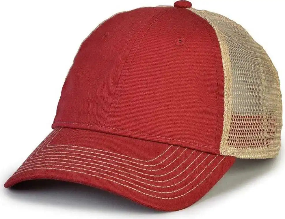 The Game Gb880 Soft Trucker Cap Cardinal Sand / one Size Fits Most