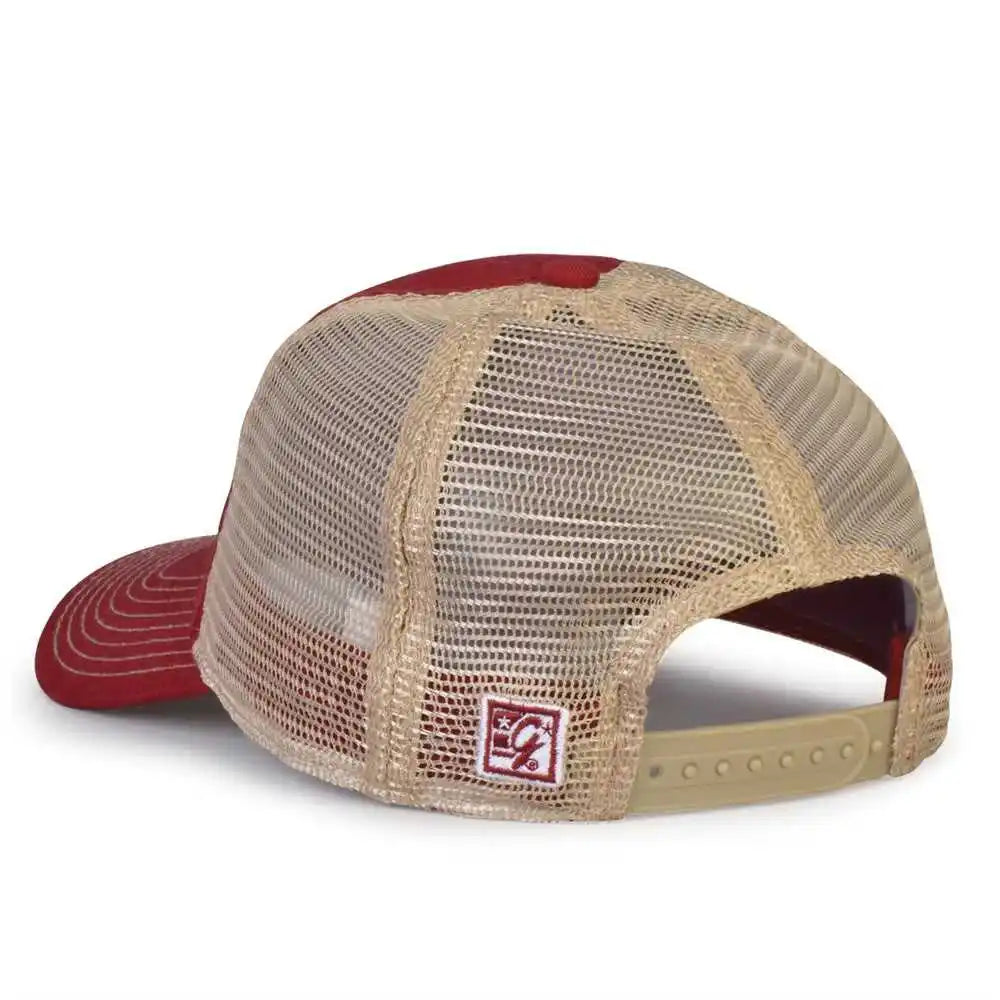 The Game Gb880 Soft Trucker Cap Cardinal Sand / one Size Fits Most