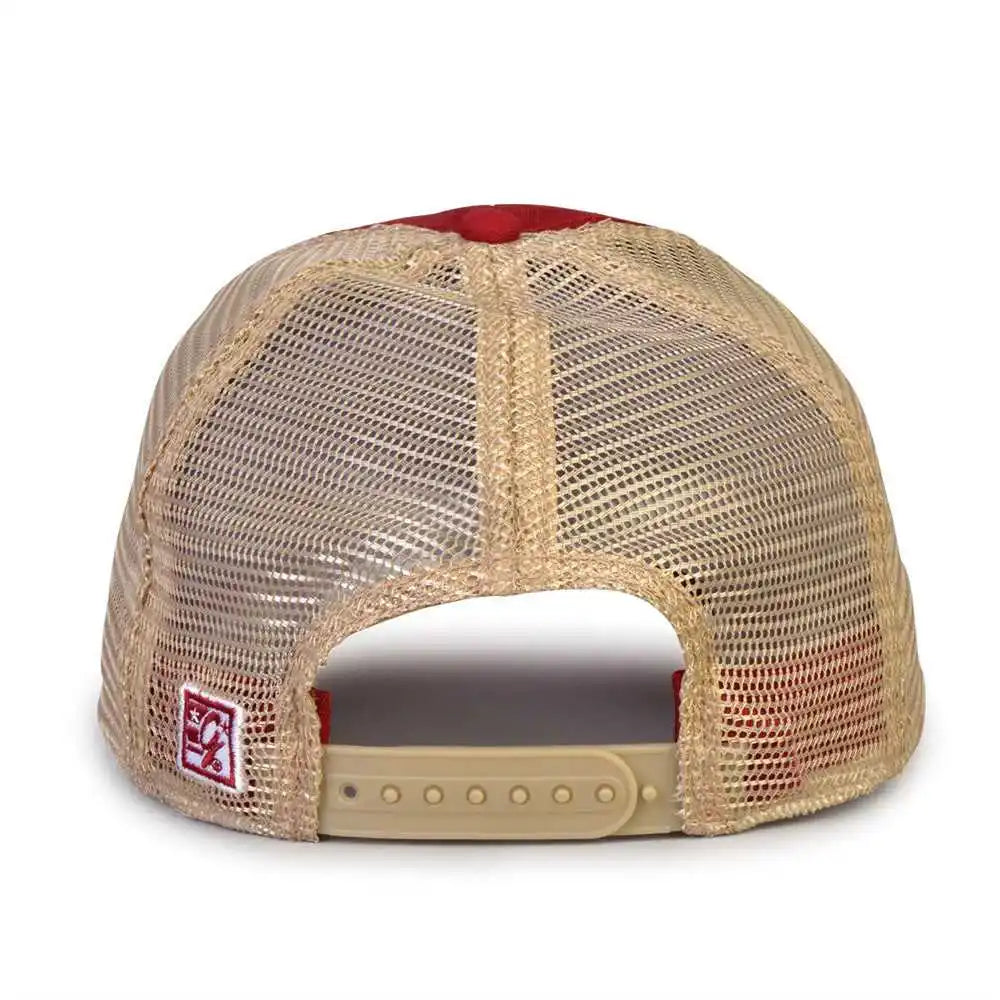 The Game Gb880 Soft Trucker Cap Cardinal Sand / one Size Fits Most