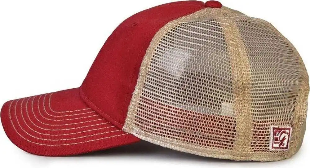 The Game Gb880 Soft Trucker Cap Cardinal Sand / one Size Fits Most