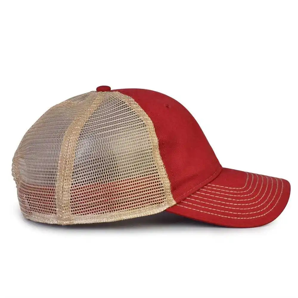 The Game Gb880 Soft Trucker Cap Cardinal Sand / one Size Fits Most