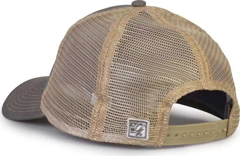 The Game Gb880 Soft Trucker Cap Charcoal Dark Gray Sand / one Size Fits Most