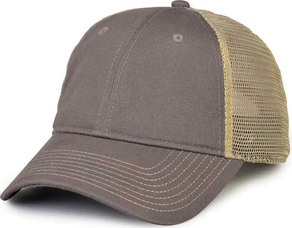 The Game Gb880 Soft Trucker Cap Charcoal Dark Gray Sand / one Size Fits Most
