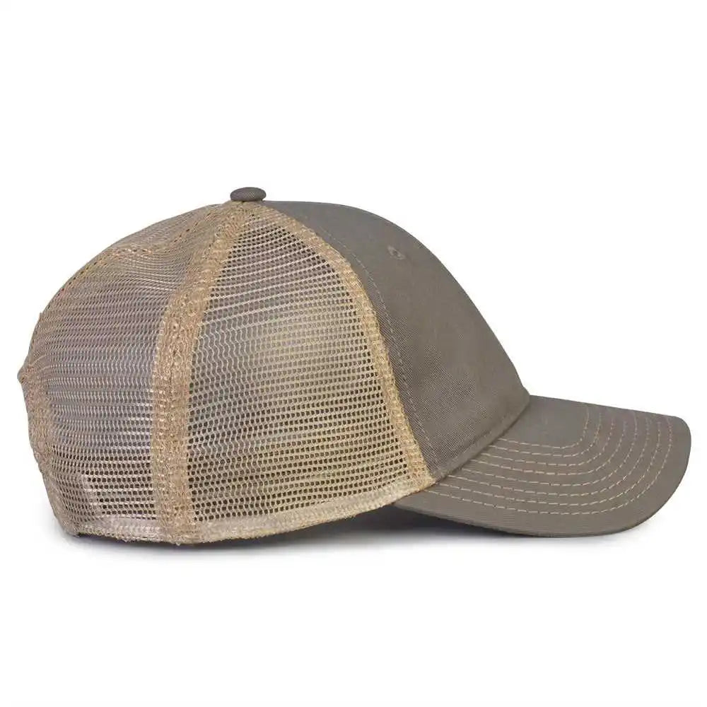 The Game Gb880 Soft Trucker Cap Charcoal Dark Gray Sand / one Size Fits Most