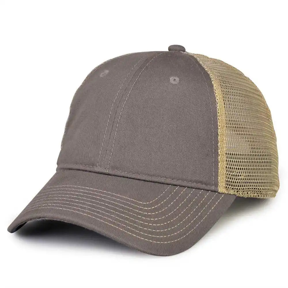 The Game Gb880 Soft Trucker Cap Charcoal Dark Gray Sand / one Size Fits Most