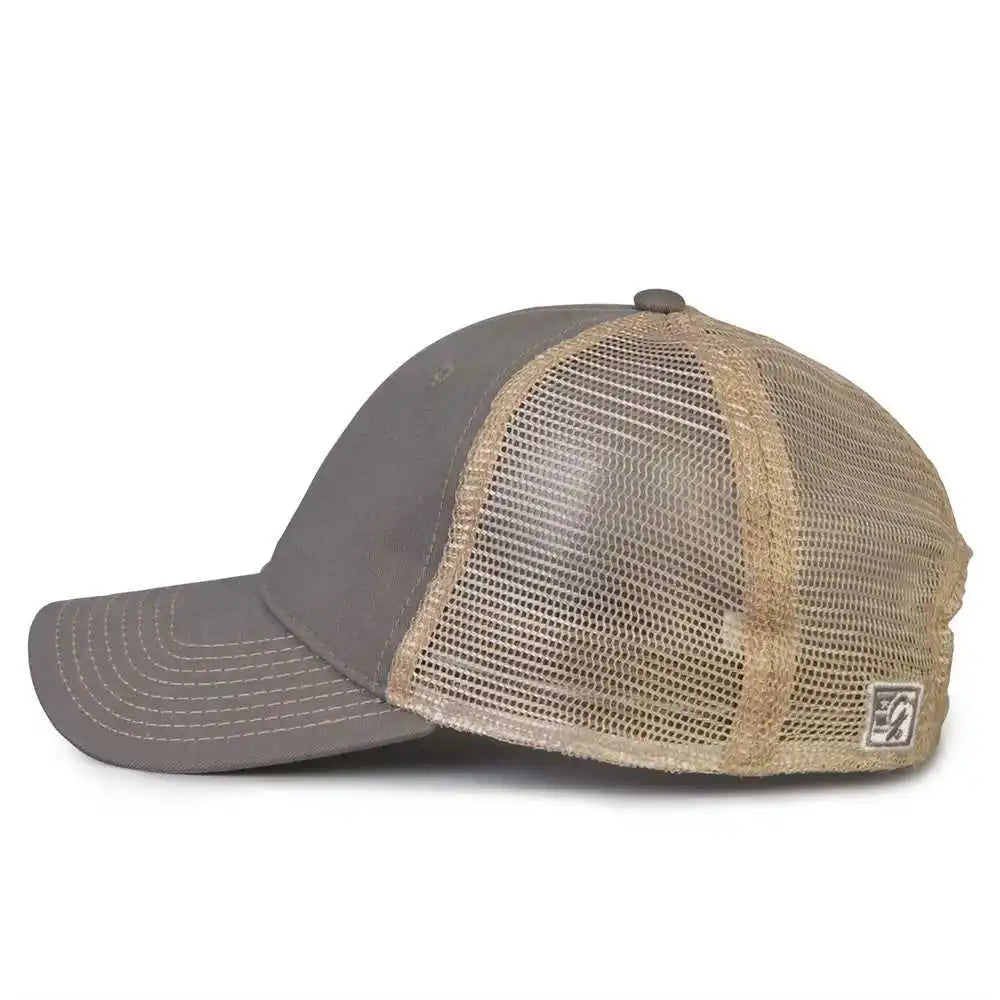 The Game Gb880 Soft Trucker Cap Charcoal Dark Gray Sand / one Size Fits Most