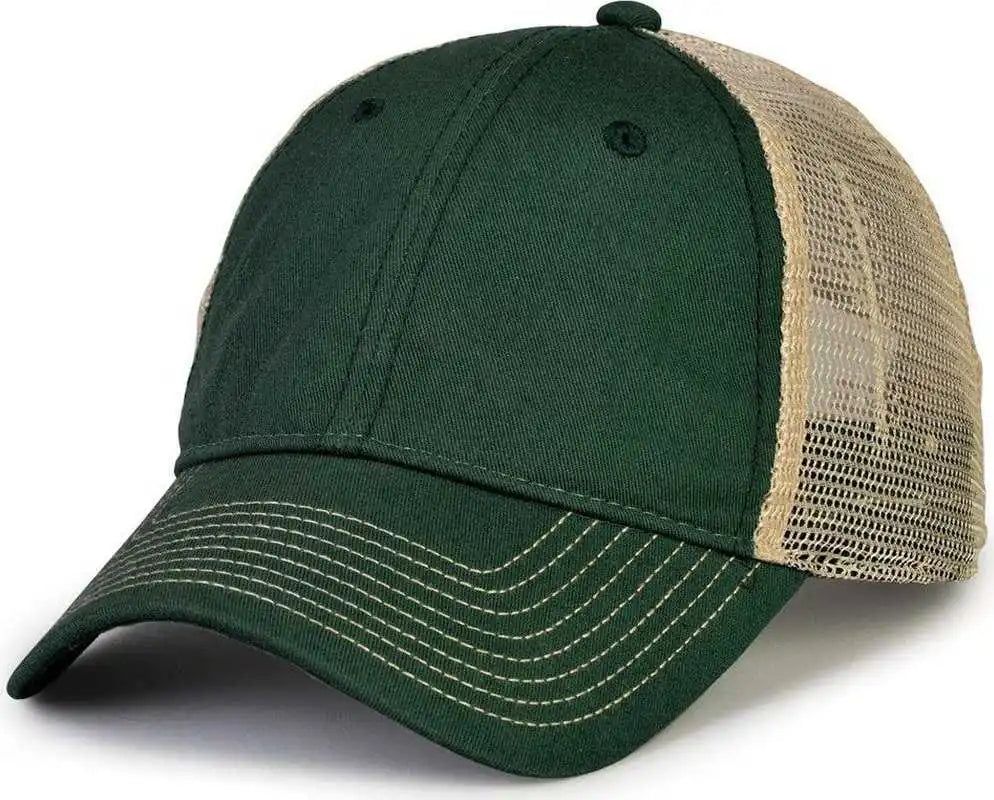 The Game Gb880 Soft Trucker Cap Dark Green Forest Sand / one Size Fits Most