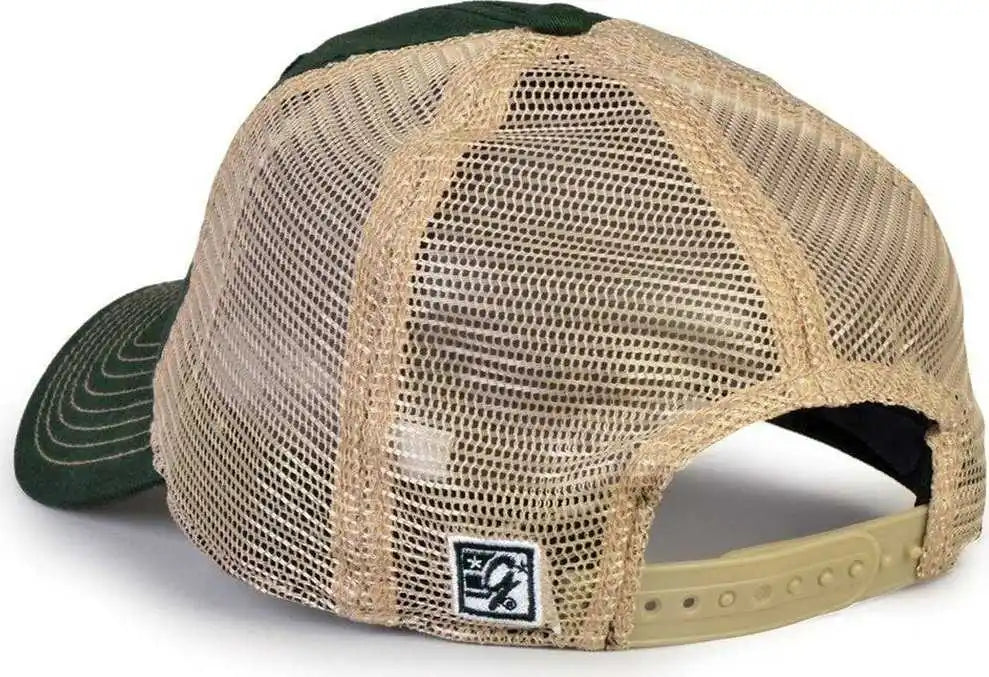 The Game Gb880 Soft Trucker Cap Dark Green Forest Sand / one Size Fits Most