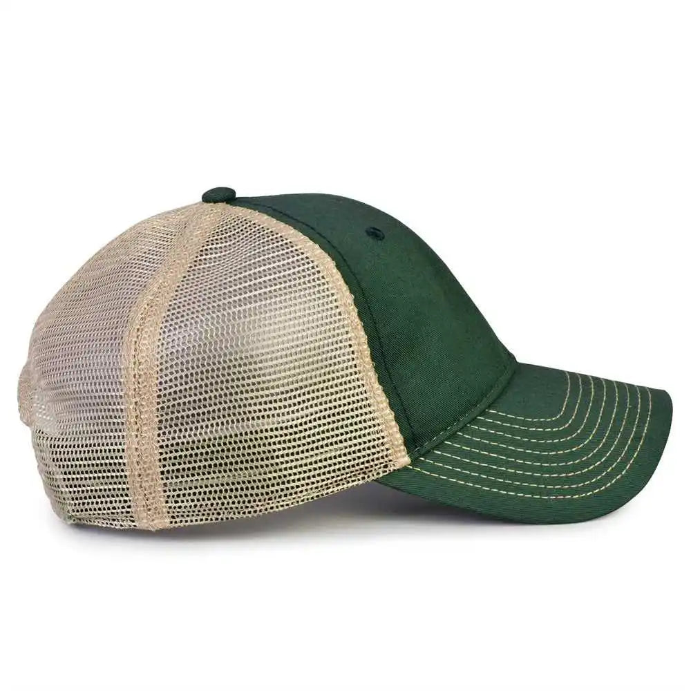 The Game Gb880 Soft Trucker Cap - Dark Green - Forest Sand / one Size Fits Most