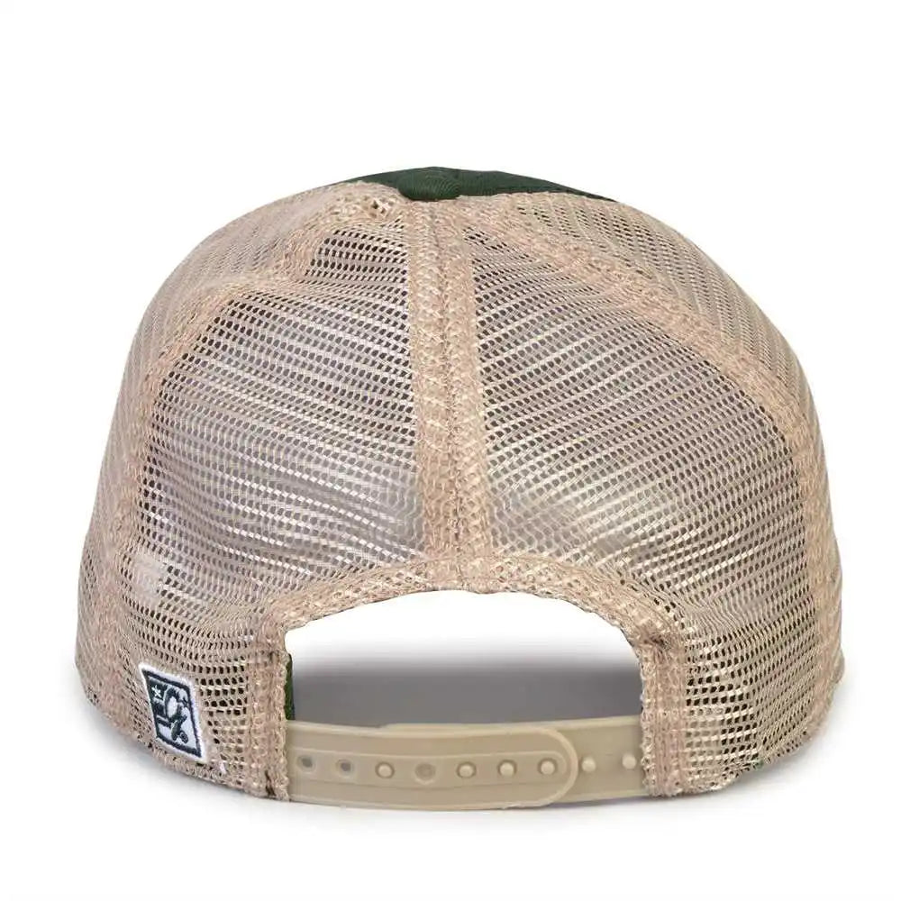 The Game Gb880 Soft Trucker Cap - Dark Green - Forest Sand / one Size Fits Most