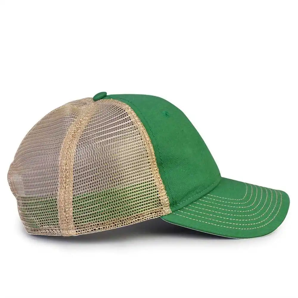 The Game Gb880 Soft Trucker Cap Kelly Sand / one Size Fits Most