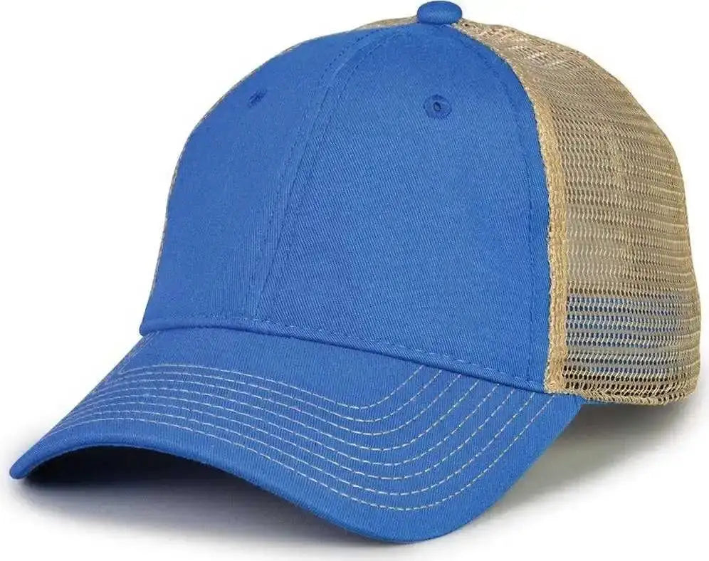 The Game Gb880 Soft Trucker Cap - La Blue - Sand / one Size Fits Most