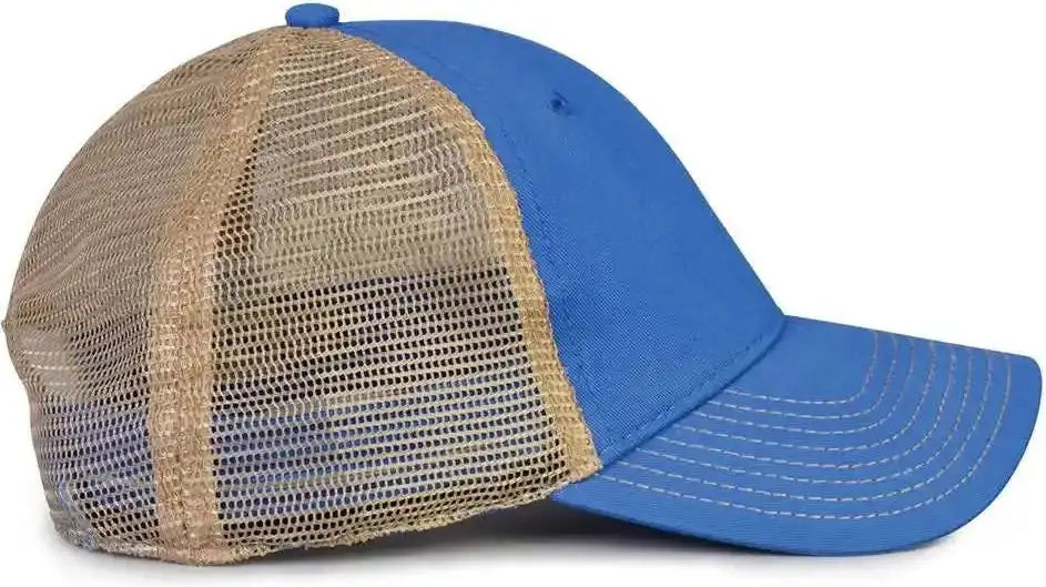 The Game Gb880 Soft Trucker Cap - La Blue - Sand / one Size Fits Most