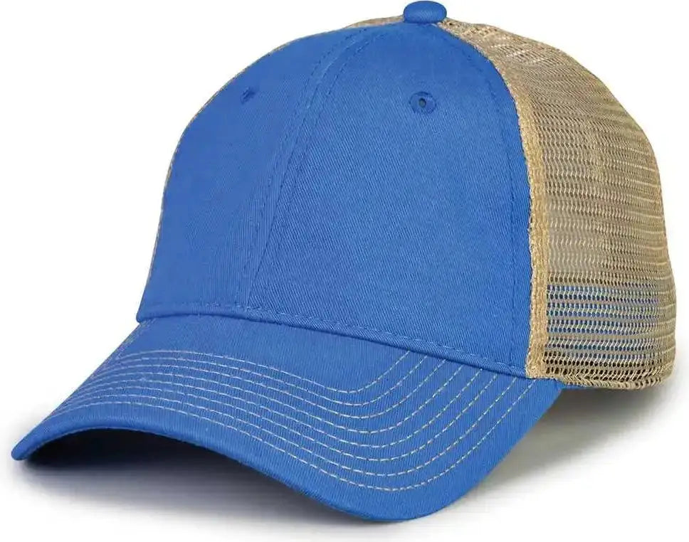 The Game Gb880 Soft Trucker Cap - La Blue - Sand / one Size Fits Most