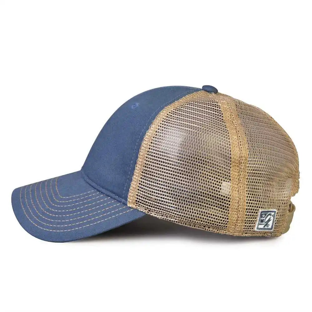 The Game Gb880 Soft Trucker Cap Marine Navy Sand / one Size Fits Most