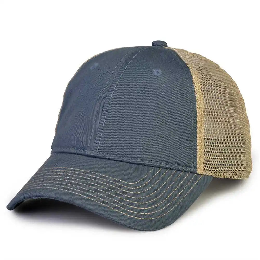 The Game Gb880 Soft Trucker Cap Marine Navy Sand / one Size Fits Most