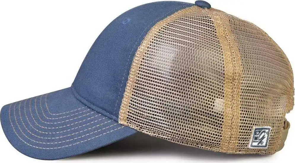 The Game Gb880 Soft Trucker Cap Marine Navy Sand / one Size Fits Most