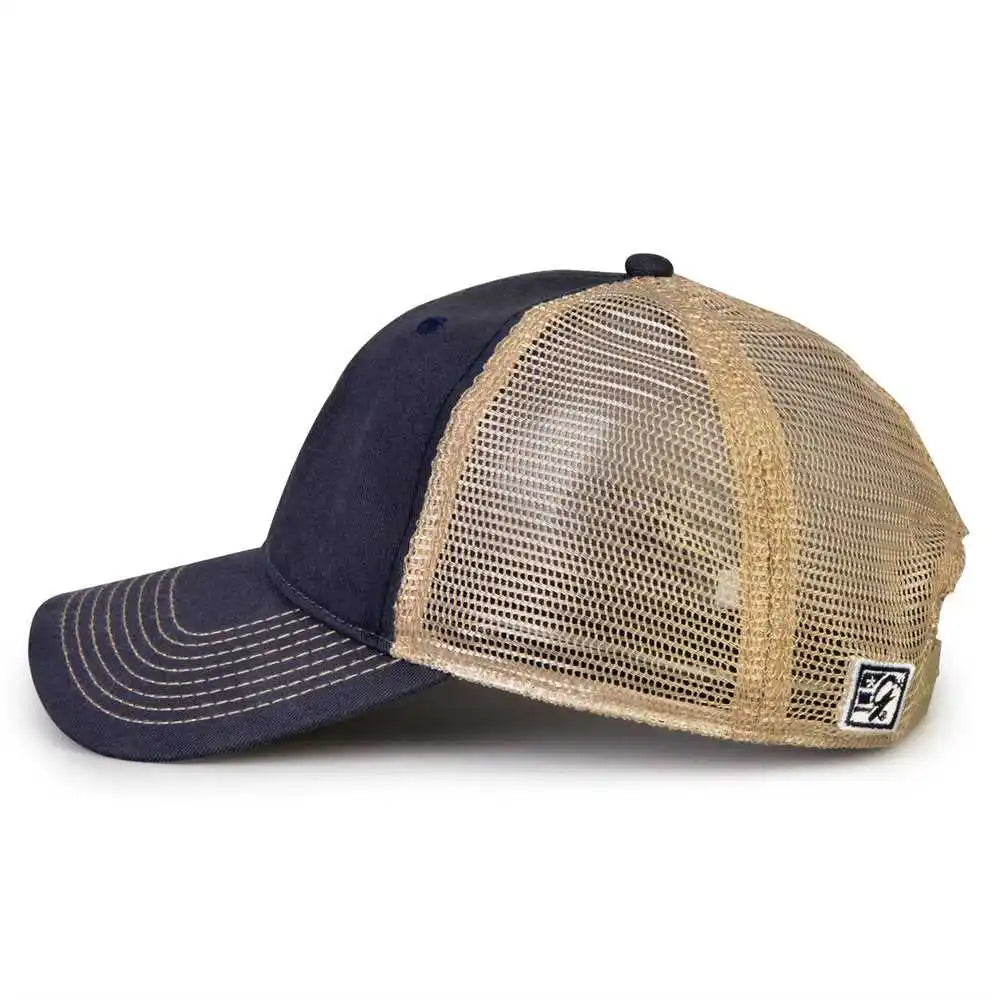 The Game Gb880 Soft Trucker Cap Navy Sand / one Size Fits Most