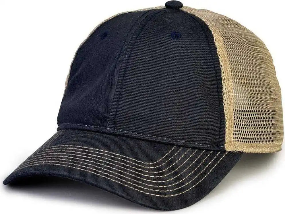 The Game Gb880 Soft Trucker Cap Navy Sand / one Size Fits Most