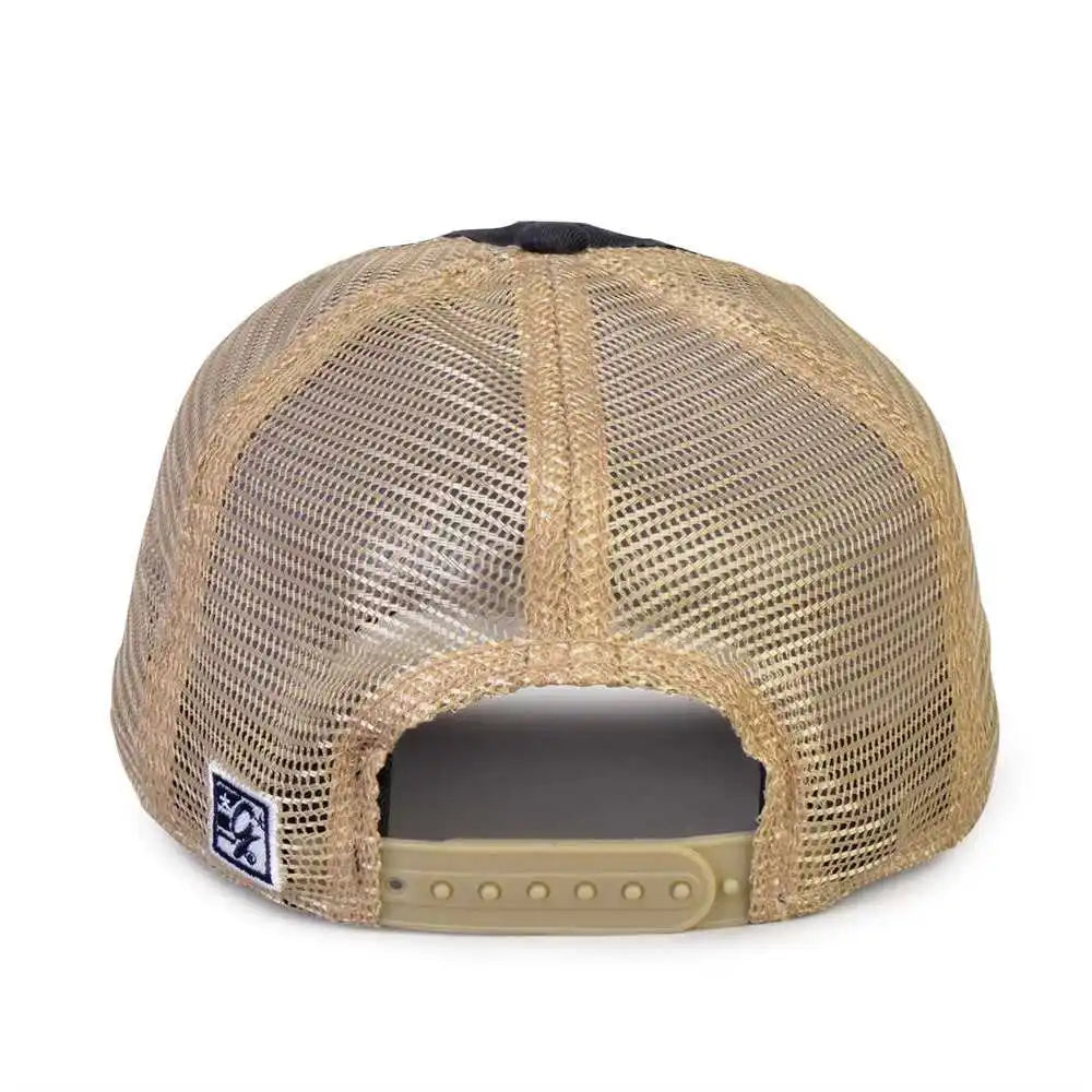 The Game Gb880 Soft Trucker Cap Navy Sand / one Size Fits Most