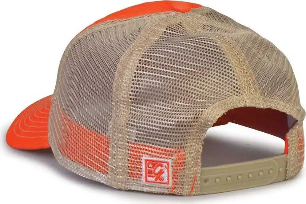 The Game Gb880 Soft Trucker Cap Orange Sand / one Size Fits Most