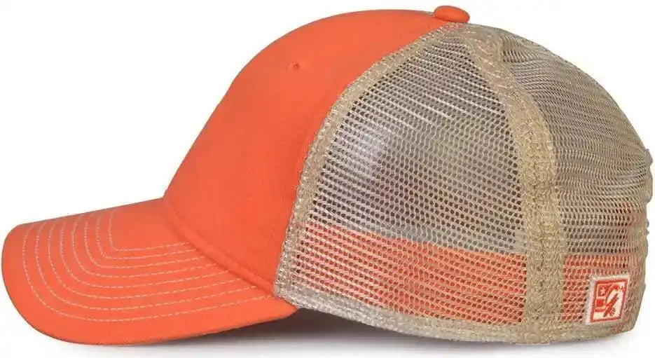 The Game Gb880 Soft Trucker Cap - Orange - Sand / one Size Fits Most
