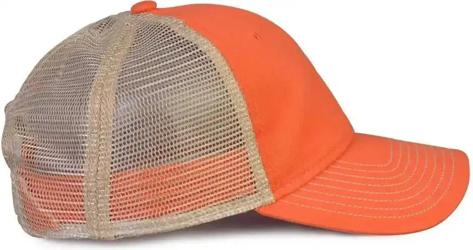The Game Gb880 Soft Trucker Cap - Orange - Sand / one Size Fits Most